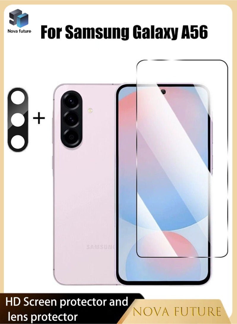 Nova future 2 in 1 Samsung Galaxy A56 Screen & Camera Protector - High Transparency Full Coverage Shield for Scratch & Impact Protection - Image 1